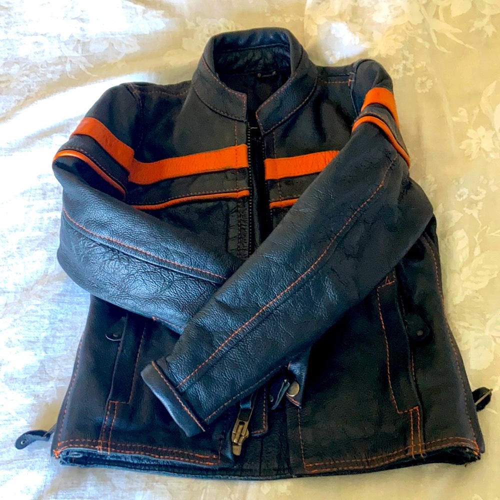 Motorcycle style jacket for boys